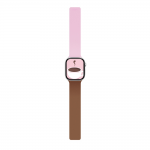 Curea din silicon Moft Snap Duo compatibila cu Apple Watch 38/40/41/42 mm, Roz / Maro 2 - lerato.ro