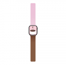 Accesorii Apple Watch 11 42 mm, Curea din silicon Moft Snap Duo compatibila cu Apple Watch 38/40/41/42 mm, Roz / Maro, lerato.ro