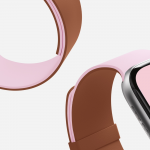 Curea din silicon Moft Snap Duo compatibila cu Apple Watch 38/40/41/42 mm, Roz / Maro 4 - lerato.ro