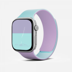 Curea din silicon Moft Snap Duo compatibila cu Apple Watch 38/40/41/42 mm, Peony / Aqua 3 - lerato.ro