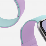 Curea din silicon Moft Snap Duo compatibila cu Apple Watch 38/40/41/42 mm, Peony / Aqua 4 - lerato.ro