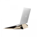 Husa din piele ecologica Moft compatibila cu laptop 13 inch, Functie de suport, Crem 3 - lerato.ro