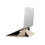 Husa din piele ecologica Moft compatibila cu laptop 13 inch, Functie de suport, Crem 5 - lerato.ro