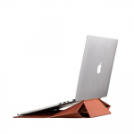 Husa din piele ecologica Moft compatibila cu laptop 13 inch, Functie de suport, Maro 3 - lerato.ro