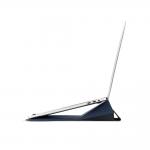 Husa din piele ecologica Moft compatibila cu laptop 13 inch, Functie de suport, Albastru 3 - lerato.ro
