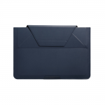 Husa din piele ecologica Moft compatibila cu laptop 13 inch, Functie de suport, Albastru 2 - lerato.ro