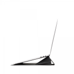 Husa din piele ecologica Moft compatibila cu laptop 14 inch, Functie de suport, Negru 4 - lerato.ro