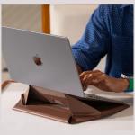Husa Moft Carry Sleeve compatibila cu laptop 13 inch, Functie de stand, Dark Brown 6 - lerato.ro