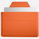 Husa Moft Carry Sleeve compatibila cu laptop 13 inch, Functie de stand, Portocaliu 3 - lerato.ro