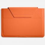 Husa Moft Carry Sleeve compatibila cu laptop 13 inch, Functie de stand, Portocaliu 2 - lerato.ro