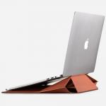 Husa Moft Carry Sleeve compatibila cu laptop 16 inch, Functie de stand, Maro 3 - lerato.ro