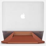 Husa Moft Carry Sleeve compatibila cu laptop 16 inch, Functie de stand, Maro 8 - lerato.ro