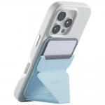 Portofel magnetic Moft Movas Snap-On, Compatibil MagSafe, Functie de stand, Light Blue 2 - lerato.ro