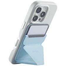 Portofel magnetic Moft Movas Snap-On, Compatibil MagSafe, Functie de stand, Light Blue