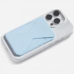Portofel magnetic Moft Movas Snap-On, Compatibil MagSafe, Functie de stand, Light Blue 5 - lerato.ro