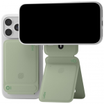 Portofel magnetic Moft Movas Trackable Tripod, Compatibil MagSafe, Functie de stand, Dispozitiv de urmarire integrat, Khaki Green 6 - lerato.ro