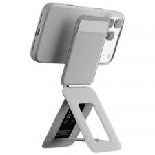 Portofel magnetic Moft Movas Trackable Tripod, Compatibil MagSafe, Functie de stand, Dispozitiv de urmarire integrat, Gri