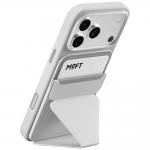 Portofel magnetic Moft Movas Snap-On Trackable, Compatibil MagSafe, Functie de stand, Dispozitiv de urmarire integrat, Gri 2 - lerato.ro