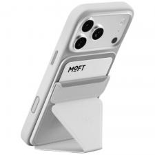 Portofel magnetic Moft Movas Snap-On Trackable, Compatibil MagSafe, Functie de stand, Dispozitiv de urmarire integrat, Gri