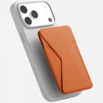 Portofel magnetic Moft Movas Snap-On Trackable, Compatibil MagSafe, Functie de stand, Dispozitiv de urmarire integrat, Portocaliu 5 - lerato.ro