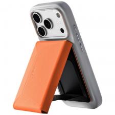 Portofel magnetic Moft Movas Trackable Travel, Compatibil MagSafe, Functie de stand, Dispozitiv de urmarire integrat, Portocaliu