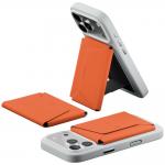 Portofel magnetic Moft Movas Trackable Travel, Compatibil MagSafe, Functie de stand, Dispozitiv de urmarire integrat, Portocaliu 3 - lerato.ro