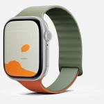 Curea Moft Sport compatibila cu Apple Watch 10 / 11 / 12, 42mm, Verde / Portocaliu 4 - lerato.ro