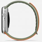 Curea Moft Sport compatibila cu Apple Watch 10 / 11 / 12, 42mm, Verde / Portocaliu 6 - lerato.ro