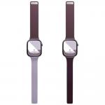 Curea Moft Sport compatibila cu Apple Watch 10 / 11 / 12, 42mm, Burgundy / Violet 2 - lerato.ro