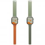 Curea Moft Sport compatibila cu Apple Watch 10 / 11 / 12, 46mm, Verde / Portocaliu 2 - lerato.ro
