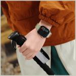 Curea Moft Sport compatibila cu Apple Watch 10 / 11 / 12, 46mm, Verde / Portocaliu 9 - lerato.ro