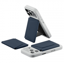 Fashion, Portofel magnetic Moft Agile Travel, Compatibil MagSafe, Navy Blue, lerato.ro