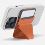 Portofel magnetic Moft Movas Snap-On, Compatibil MagSafe, Portocaliu 3 - lerato.ro