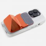 Portofel magnetic Moft Movas Snap-On, Compatibil MagSafe, Portocaliu 4 - lerato.ro