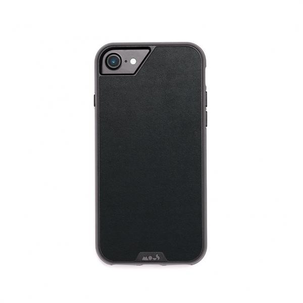Carcasa Mous Limitless 2.0 iPhone 7/8 Real Black Leather cu folie de protectie