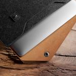 Husa laptop MUJJO Sleeve compatibila cu laptop 12 inch, Negru / Maro 6 - lerato.ro