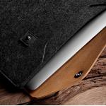 Husa laptop MUJJO Sleeve compatibila cu laptop 12 inch, Negru / Maro 7 - lerato.ro