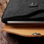 Husa laptop MUJJO Sleeve compatibila cu laptop 12 inch, Negru / Maro 10 - lerato.ro