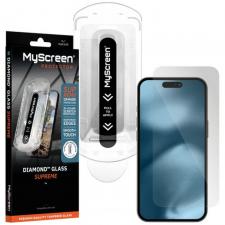 Folie protectie sticla securizata MyScreen Diamond Glass Supreme, Kit montare inclus, compatibila cu iPhone 17, Transparent