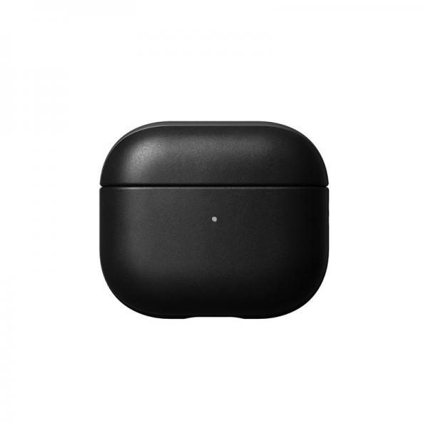 Carcasa din piele naturala NOMAD Leather compatibila cu Apple AirPods 3 Black
