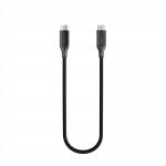 Cablu pentru incarcare si transfer de date NOMAD Kevlar, 2x USB-C, 30cm, Carbide 2 - lerato.ro