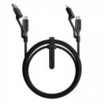 Cablu pentru incarcare si transfer de date NOMAD Universal Kevlar, 2x USB-C la USB/MicroUSB, 1.5m, Carbide 2 - lerato.ro