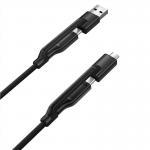 Cablu pentru incarcare si transfer de date NOMAD Universal Kevlar, 2x USB-C la USB/MicroUSB, 1.5m, Carbide 3 - lerato.ro