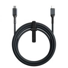 Cablu pentru incarcare si transfer de date NOMAD Kevlar, 2x USB Type-C, PD 100W, 3m, Negru