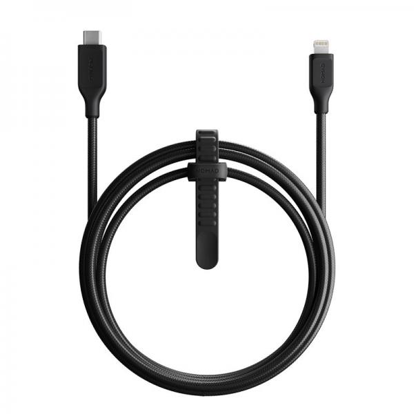 Cablu pentru incarcare si transfer de date NOMAD Sport USB Type-C/Lightning 2m Negru 1 - lerato.ro