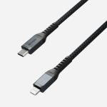 Cablu pentru incarcare si transfer de date NOMAD Kevlar USB Type-C/Lightning 1.5m Negru