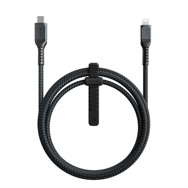 Cablu pentru incarcare si transfer de date NOMAD Rugged USB Type-C/Lightning 1.5m Negru