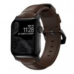 Curea din piele naturala NOMAD Traditional Band compatibila cu Apple Watch 4/5/6/7/8/SE/Ultra 42/44/45/49mm Brown/Black 2 - lerato.ro