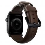 Curea din piele naturala NOMAD Traditional Band compatibila cu Apple Watch 4/5/6/7/8/SE/Ultra 42/44/45/49mm Brown/Black 6 - lerato.ro