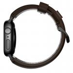 Curea din piele naturala NOMAD Traditional Band compatibila cu Apple Watch 4/5/6/7/8/SE/Ultra 42/44/45/49mm Brown/Black 5 - lerato.ro